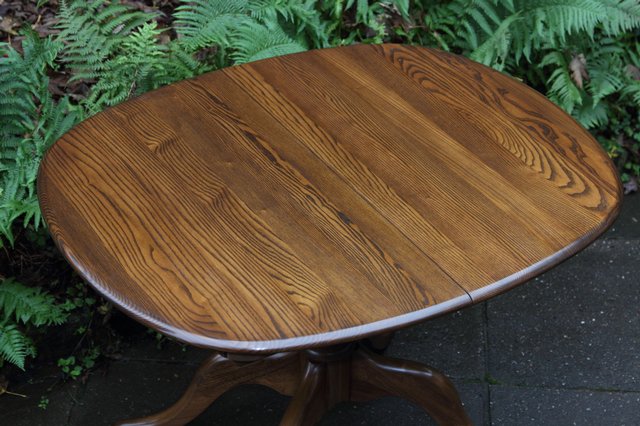 Image 7 of ERCOL GOLDEN DAWN ELM CHESTER EXTENDING KITCHEN DINING TABLE