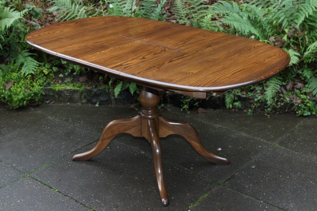 Image 11 of ERCOL GOLDEN DAWN ELM CHESTER EXTENDING KITCHEN DINING TABLE
