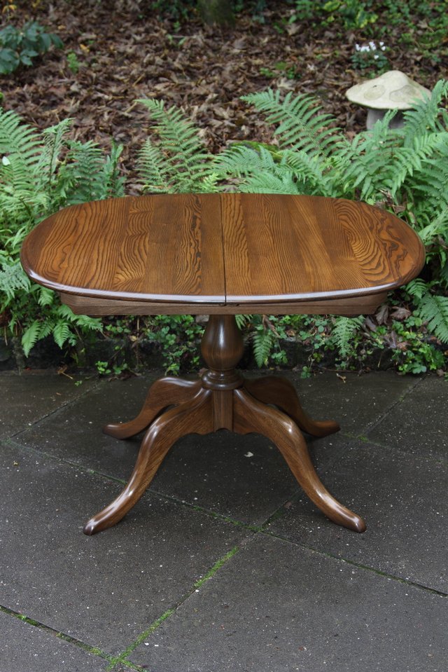 Image 13 of ERCOL GOLDEN DAWN ELM CHESTER EXTENDING KITCHEN DINING TABLE