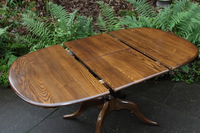 Image 15 of ERCOL GOLDEN DAWN ELM CHESTER EXTENDING KITCHEN DINING TABLE