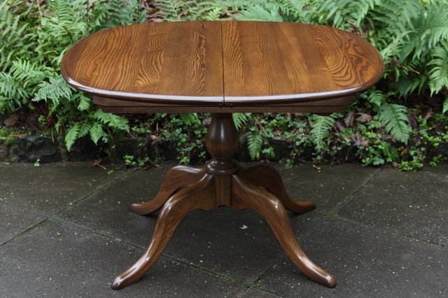 Image 19 of ERCOL GOLDEN DAWN ELM CHESTER EXTENDING KITCHEN DINING TABLE