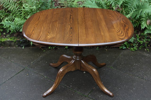 Image 21 of ERCOL GOLDEN DAWN ELM CHESTER EXTENDING KITCHEN DINING TABLE