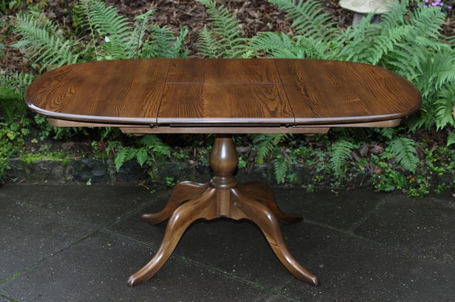 Image 22 of ERCOL GOLDEN DAWN ELM CHESTER EXTENDING KITCHEN DINING TABLE