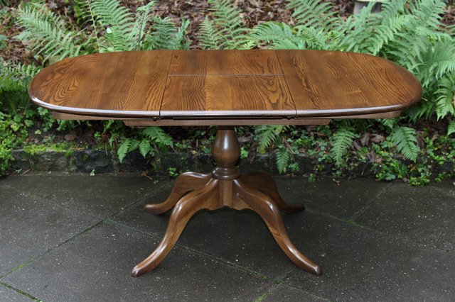 Image 26 of ERCOL GOLDEN DAWN ELM CHESTER EXTENDING KITCHEN DINING TABLE