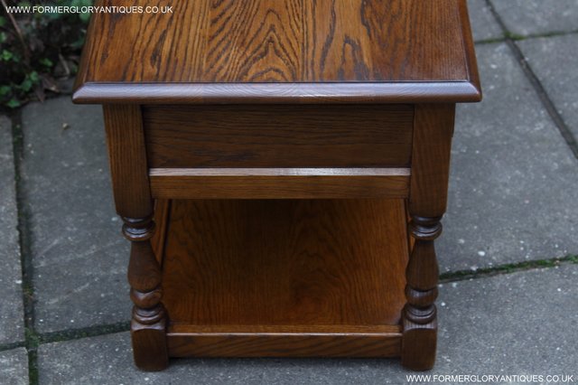 Image 17 of OLD CHARM LIGHT OAK TWO DRAWER LAMP OCCASIONAL COFFEE TABLE