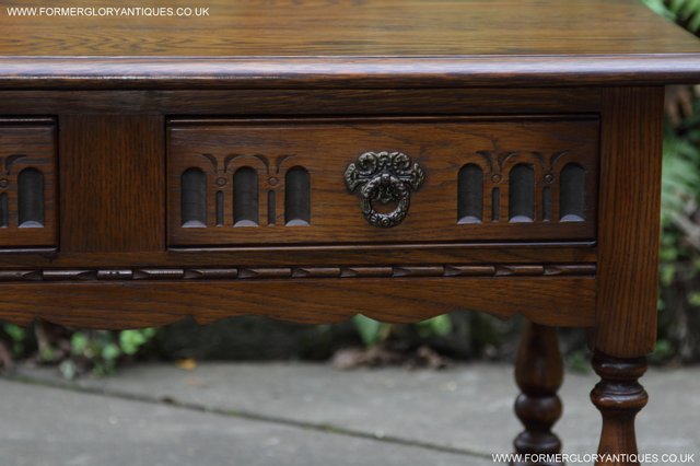 Image 24 of OLD CHARM LIGHT OAK TWO DRAWER LAMP OCCASIONAL COFFEE TABLE