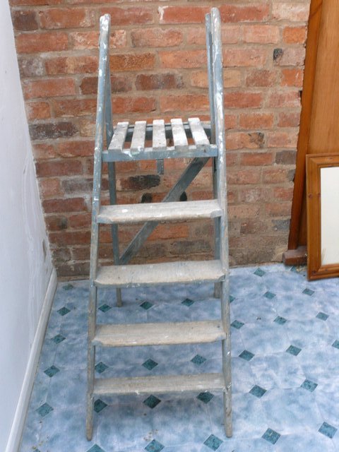 Preview of the first image of Antique Handmade 'A' Frame step Ladders.
