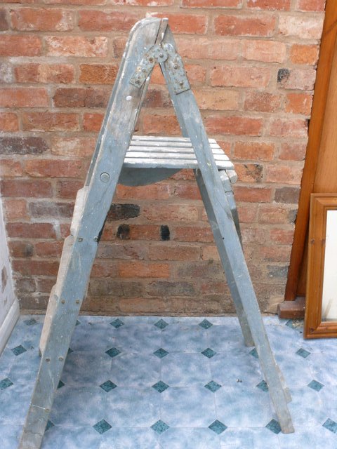 Image 2 of Antique Handmade 'A' Frame step Ladders