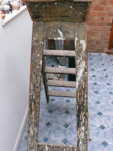 Image 2 of Old 'A' Frame Wooden Steps