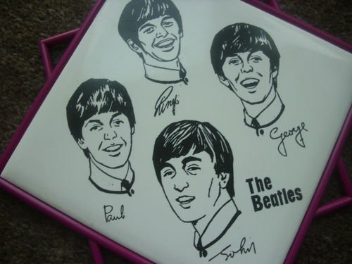 Preview of the first image of BEATLES 1960's Tile with Stand  By PROUDHOLME Products.