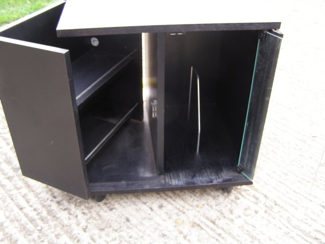 Image 2 of Black Cd/Record cabinet.