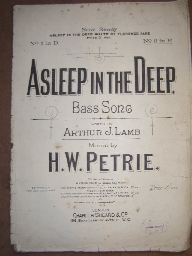 Preview of the first image of Asleep in the Deep - Lamb / Petrie (Incl.P&P).