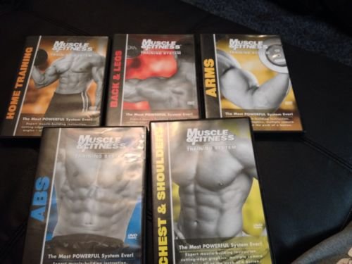 Preview of the first image of Muscle & Fitness 5 DVD set  (Incl P&P).