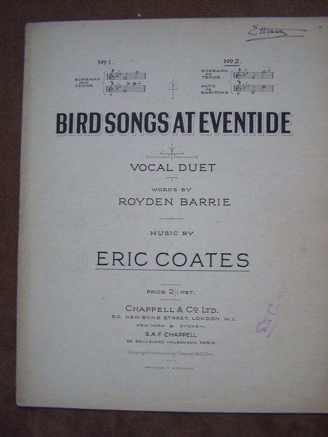 Preview of the first image of Birdsongs at Eventide - Barrie / Coates.