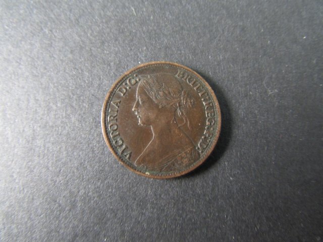 Preview of the first image of 1864 QUEEN VICTORIA FARTHING..