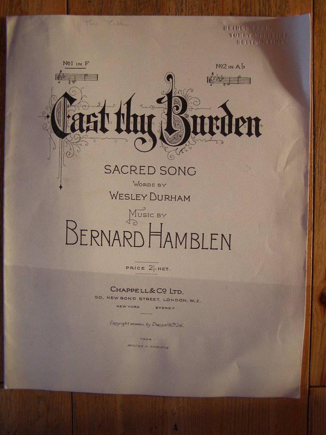 Preview of the first image of Cast Thy Burden - Durham / Hamblen.