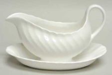 Preview of the first image of Wedgwood Candlelight Gravy Boat and Saucer.