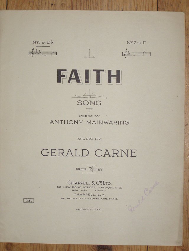 Preview of the first image of Faith - Mainwaring / Carne (incl P&P).