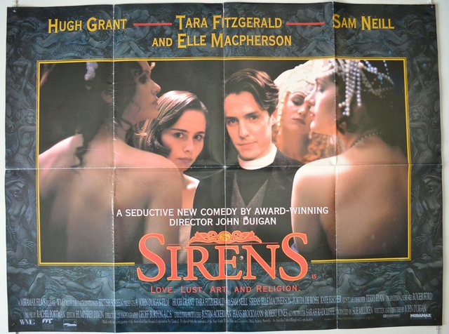 Preview of the first image of SIRENS (1994) Original Quad Movie Poster.