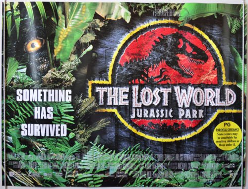 Preview of the first image of JURASSIC PARK II : THE LOST WORLD (1997) Cinema Quad.