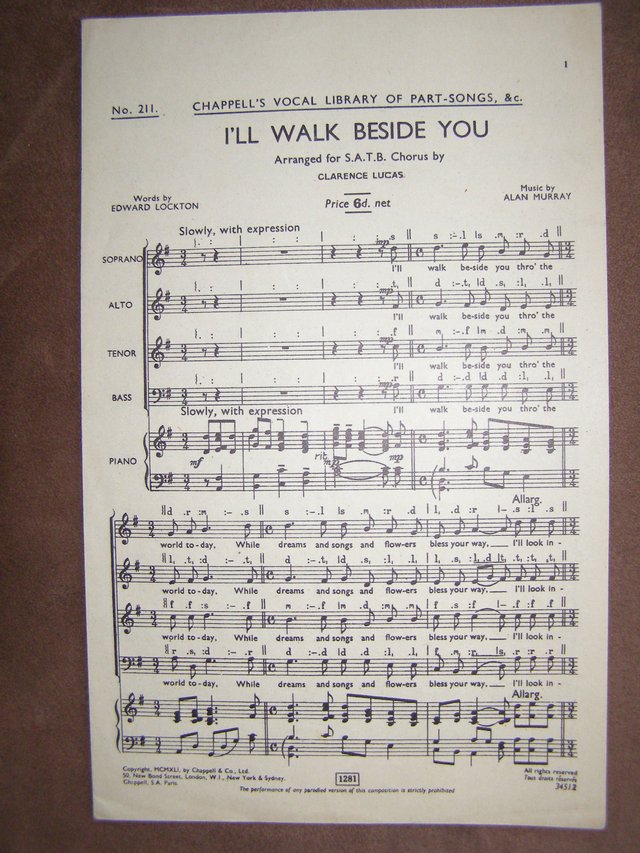 Preview of the first image of I'll Walk Beside You - Edward Lockton (Incl. P&P).