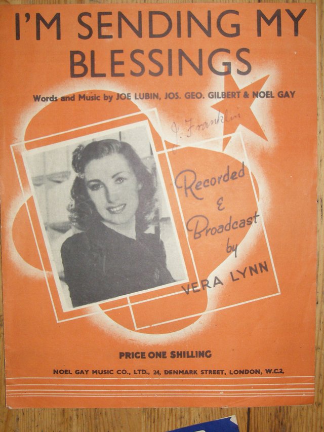 Preview of the first image of I'm sending my blessings - recorded by Vera Lynn.