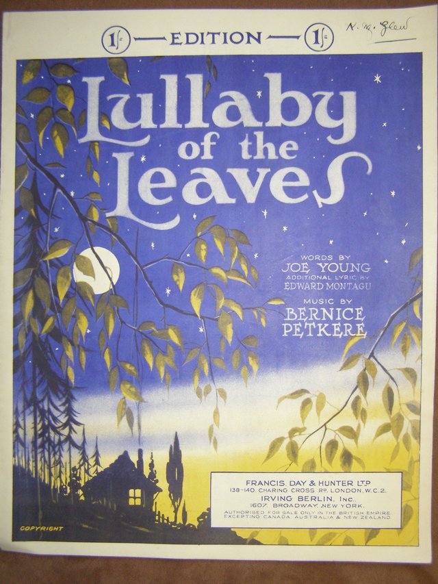 Preview of the first image of Lullaby of the Leaves - Young / Petkere (Incl P&P).
