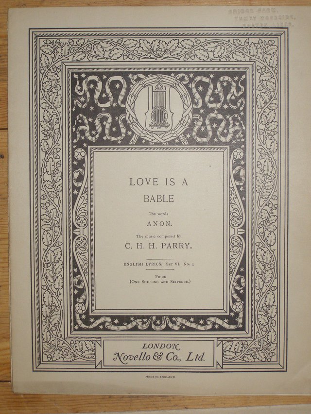 Preview of the first image of Love is a Bable - Parry (Incl P&P).