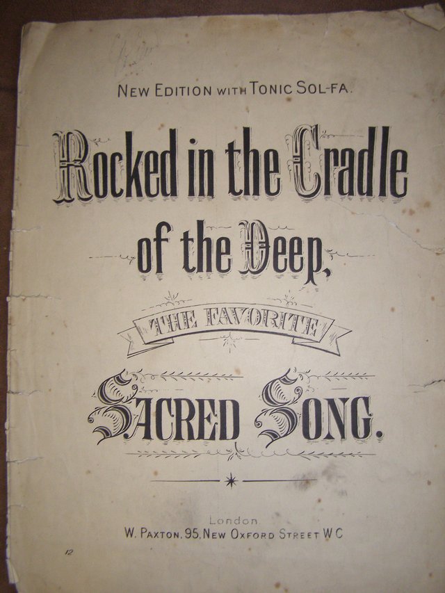 Preview of the first image of Rocked in the Cradle of the Deep - Sacred Song (Incl P&P).