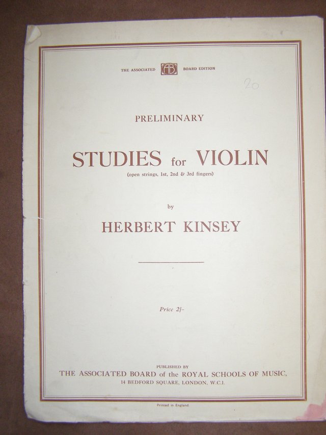 Preview of the first image of Preliminary Studies for Violin - Kinsey.