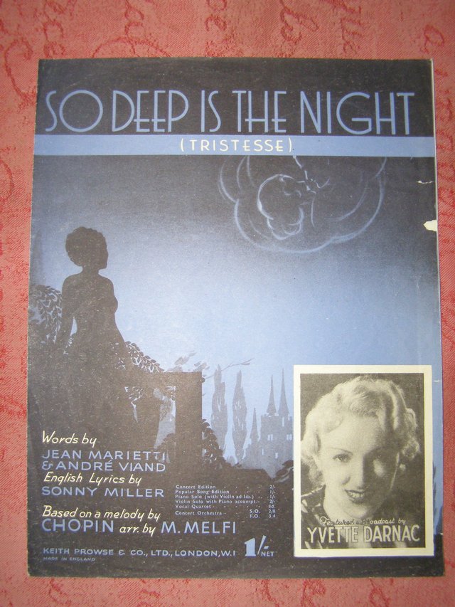 Preview of the first image of So deep is the night - (Tristesse) Darnac(Incl.P&P).