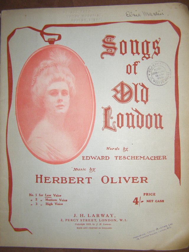 Preview of the first image of Songs of Old London - Teschemacher / Oliver (Incl P&P).