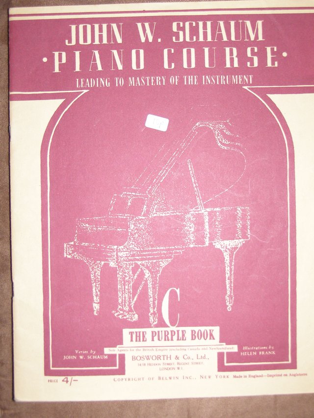 Preview of the first image of J.W.Schaum Piano Course Book C (The Purple Book).