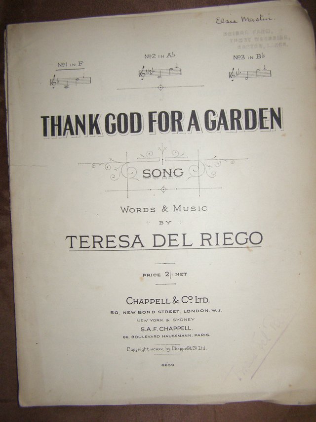 Image 2 of Thank God for a garden - Del Riego (Incl P&P)