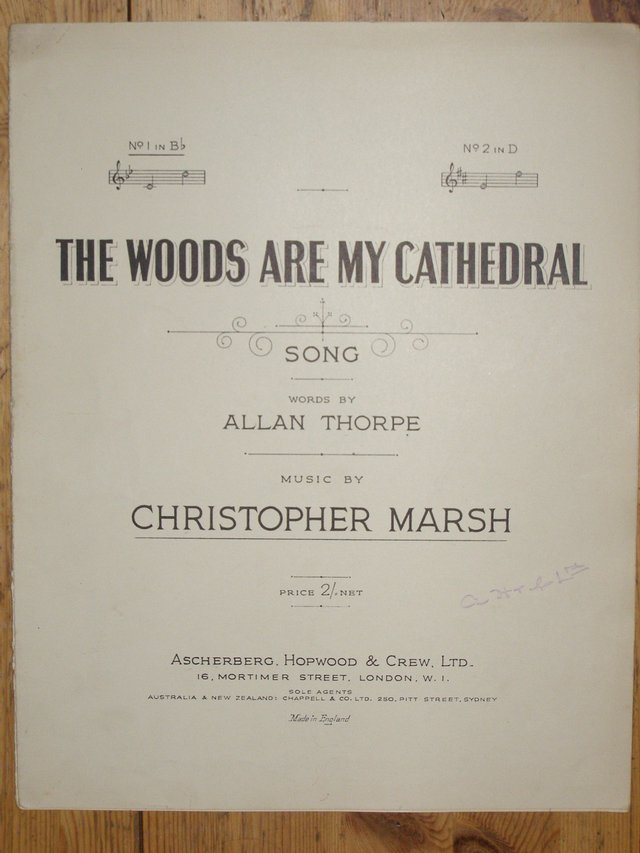 Preview of the first image of The woods are my Cathedral - Thorpe / Marsh (Incl P&P).