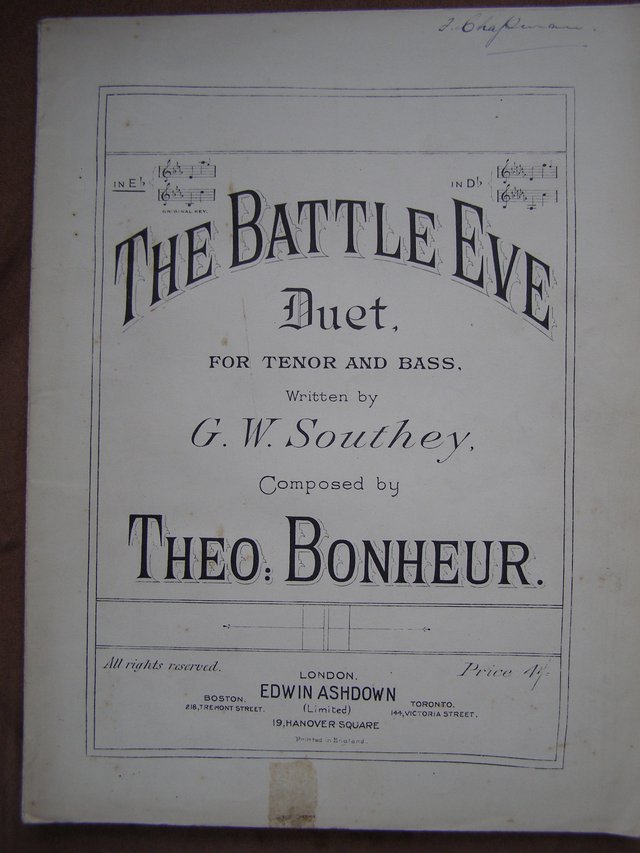 Preview of the first image of The Battle Eve - Southey / Bonheur.