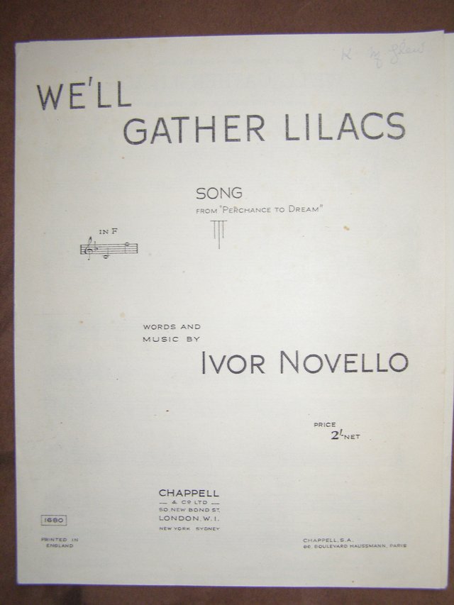 Preview of the first image of We'll Gather Lilacs - Ivor Novello (Incl P&P).