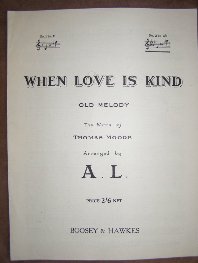 Preview of the first image of When Love is Kind - Thomas Moore.
