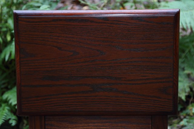 Image 26 of OLD CHARM TUDOR OAK CHEST SLIPPER SEWING BOX COFFEE TABLE