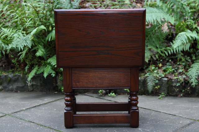 Image 36 of OLD CHARM TUDOR OAK CHEST SLIPPER SEWING BOX COFFEE TABLE