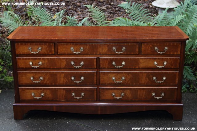Preview of the first image of BEVAN FUNNELL MAHOGANY CHEST OF DRAWERS SIDEBOARD HALL TABLE.