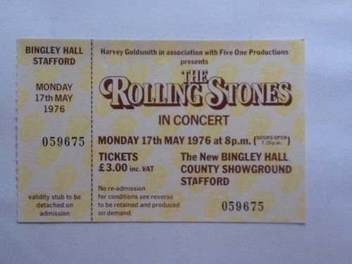 Preview of the first image of Rolling Stones Original Complete Ticket 1976.