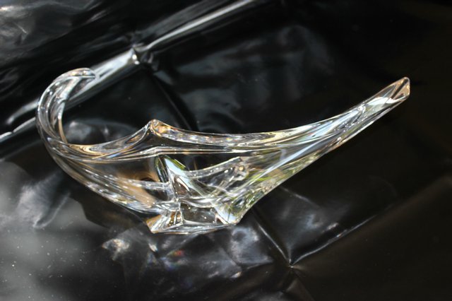 Preview of the first image of beautiful french free form art glass bowl.