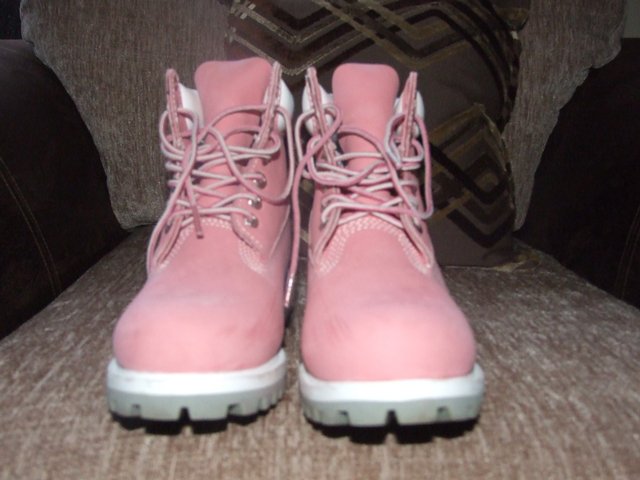 Image 3 of Timberland women's pink prem nubuck boots