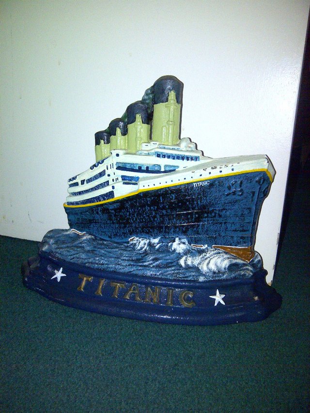 Preview of the first image of Titanic Cast iron door stop For sale.