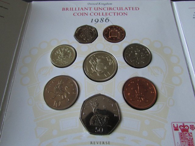 Preview of the first image of UNITED KINGDOM BRILLIANT UNCIRCULATED COIN COLLECTION 1986.