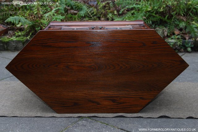Image 8 of OLD CHARM OAK CORNER TV CABINET STAND TABLE CUPBOARD
