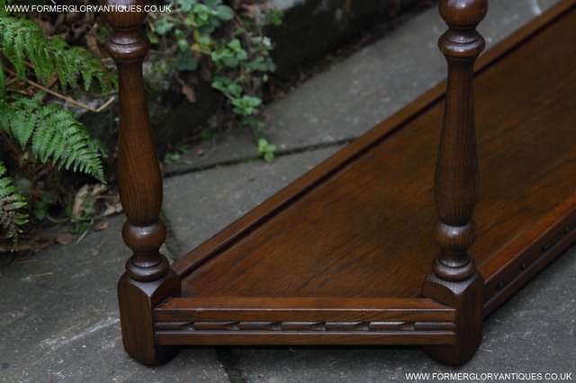 Image 26 of OLD CHARM LIGHT OAK SIDE CONSOLE LAMP HALL SERVING TABLE