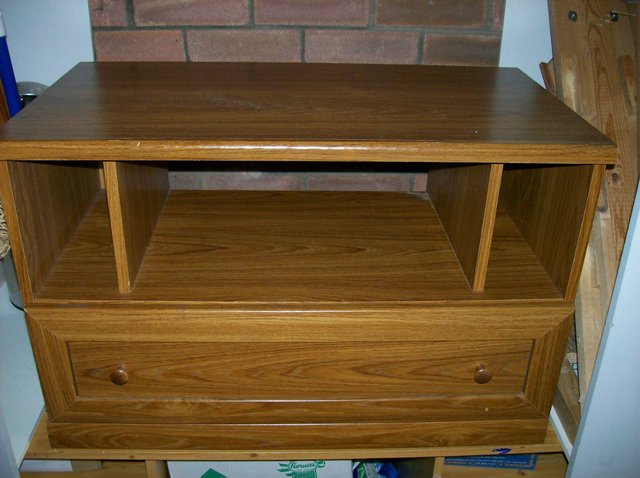 Image 2 of TV /Hi-fi Unit with and shelf and drawer under.