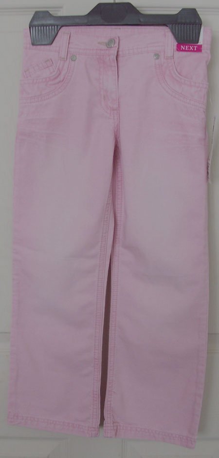 Preview of the first image of BNWT GIRLS PINK JEANS BY NEXT - AGE 7 YRS.